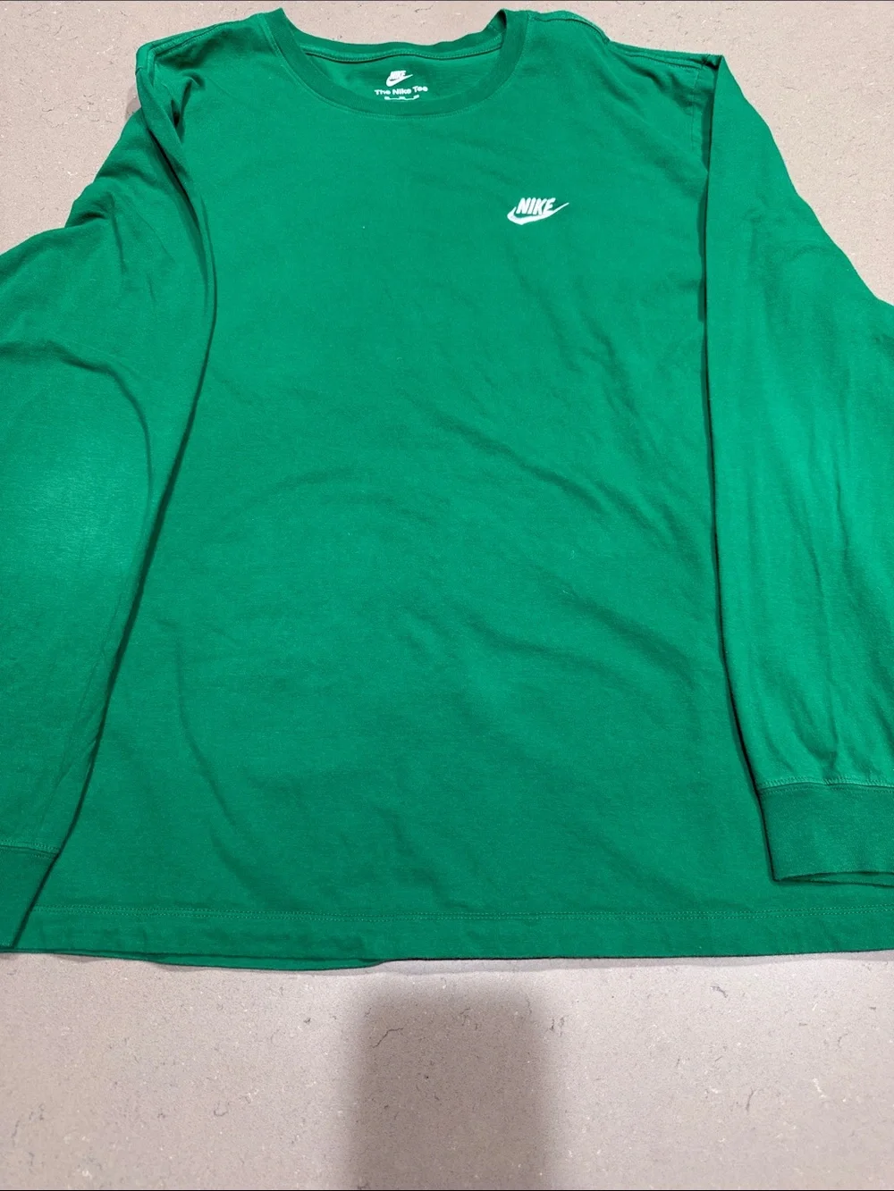 Nike Green Long Sleeve Shirt with White Swoosh